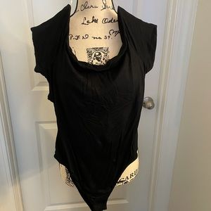 NWT Black body suit off-shoulder